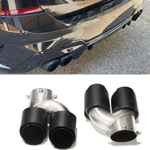 DBCFL Endstuck Auspuff für BMW G20 G21 M340i 2019 2020 2021, Auspuffblenden Edelstahl Auto Endstück Endschalldämpfer Spitze Endrohrblende,A