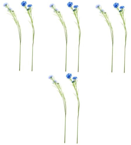 QUMIIRITY 8pièces Artificielles De Cornflower à Têtes Décoration pour Vase Et Intérieur pour Et Événements
