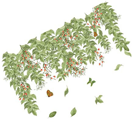 UKCOCO 1 Blatt Aufkleber Bausatz Wand Abziehbilder Eukalyptus Aufzeichnen Schlafzimmer Kinderzimmer Tapete Blatttapete Tapete Fürs Wohnzimmer Pvc