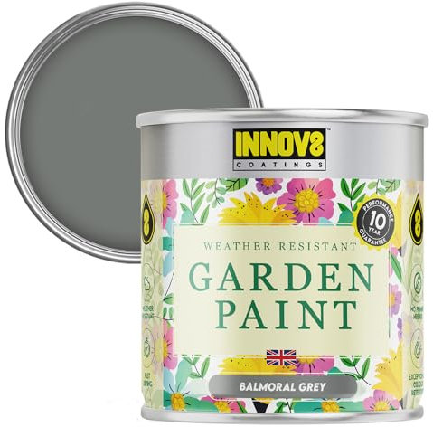 INNOV8 COATINGS Garden Paint - 750 ml - Satin Finish (Balmoral Grey)