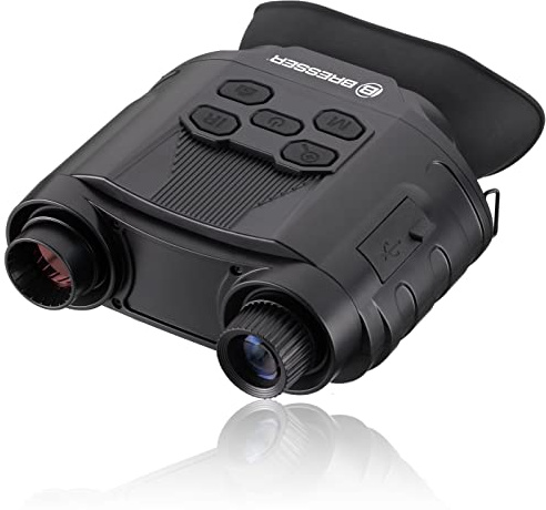 Bresser Appareil de Vision Nocturne numérique avec grossissement 8X, LED IR, Enregistrement Photo/vidéo, USB, Fente pour Carte SD, portée Nocturne 120 m