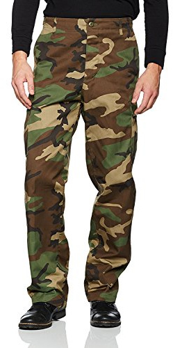 Pantalón militar de Mil-Tec, uniforme de batalla de EE.UU, pantalón de caza, camuflaje, para pescar, de ocio, tallas:XS-7 XL, hombre, 11810020, woodland, small
