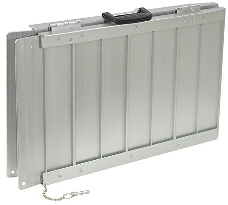 Aidapt Lightweight 2ft Folding Ramp.Durable Aluminium,Portable,Carry Handle,No Tools Required,Threshold,Kerbs,Wheelchair,Scooter,Disability,Easy to store