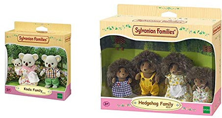 SYLVANIAN FAMILIES Koala Mini-Poupées et Familles, 5310, Multicolore & 4018 Famille Hérisson