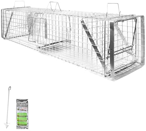 Lebendfalle Marder Rattenfalle Lebend Wiesel Garten Kaninchen Abwehr Umsiedeln Falle Haus Waschbär Fuchs Zubehör Vertreiben Dachboden 150 x 34 x 34 Heavy Petigi