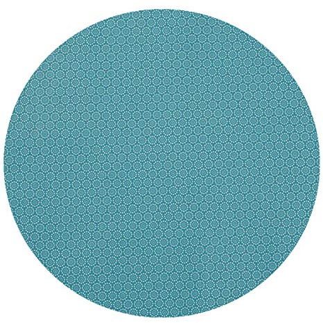 DecoHomeTextil Heimtextilmanufaktur Arabella Gartentischdecke Tischdecke Rund 155 cm Türkis Baumwolltischdecke mit acrylbeschichteter Oberfläche