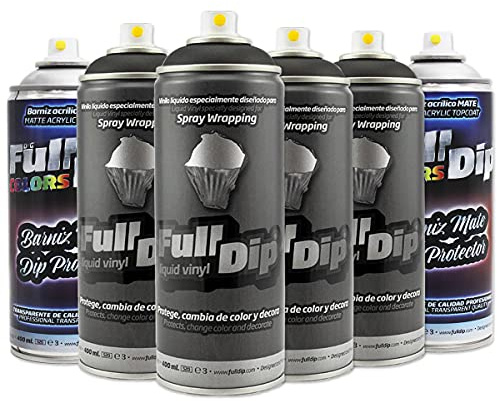 AutoFullCar Sprays Full Dip Schwarz Extra Schutz Matt Vinyl Flüssig | FullDip Plastitis