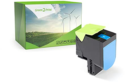 Green2Print Toner Cyan 1000 Seiten ersetzt Lexmark C2320C0 passend für Lexmark MC2325adw, MC2325, MC2425adw, MC2425, MC2535adwe, MC2535, MC2640adwe, MC2640, C2325DW, C2325, C2425DW, C2425, C2535D