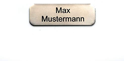 Edelstahl Türschild mit Lasergravur selbstklebend | individuell, personalisiert | Namen, Klingelschild, | 6x2cm oder 8x3,5cm (6x2cm)