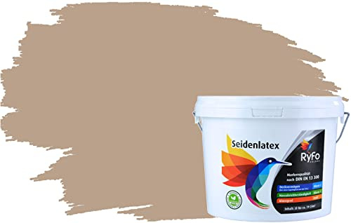 RyFo Colors Seidenlatex Trend Brauntöne Camelbraun 3l - bunte Innenfarbe, weitere Braun Farbtöne und Größen erhältlich