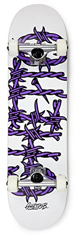 GHETTOBLASTER Skateboard 80x20 cm - Bambino - Adulto - Da Trick già assemblato - Tavola in Acero 7 Strati - Cuscinetti Abec 9 - Ruote 53mm