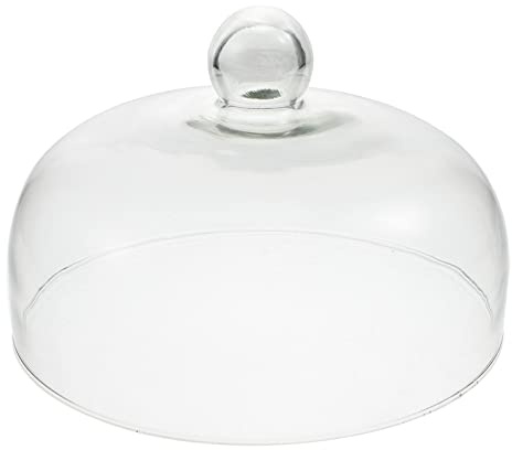 BESPORTBLE Kuchenglocke Glas Tortenhaube Kuchenhaube Glas Tortenplatte HaubeKuchenabdeckung Tortenglocke Lebensmittel Deckel Obst Dessert Display Tray für Geburtstag Hochzeit Party Transparent 23CM