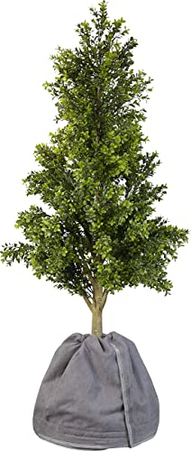 Royal Gardineer Abdeckung: Thermo-Topfschutz für Pflanzen, 40 x 40 cm, mit Drainage, anthrazit (Winterschutzvlies, Frostschutzhaube, Gewächshaus)