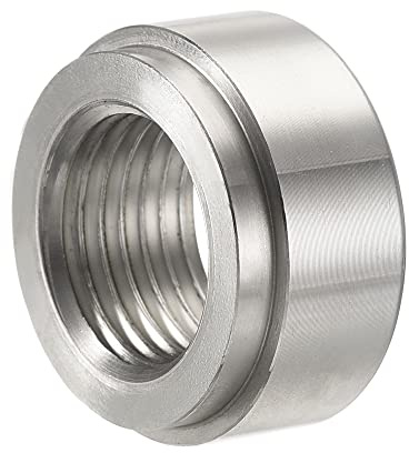 sourcing map Schweißfitting Stöpsel M16 Buchse Aluminium Rohr Gewinde Anschluss Silberton