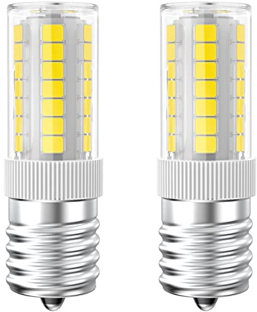 Gaormii LED Microwave Light Bulbs Under Hood 40W Equivalent, E17 LED Bulb Dimmable for Range Hood, Refrigerator, 3W 360LM LED Appliance Light Bulb Over Stove, Natural White 4000K, 2-Pack