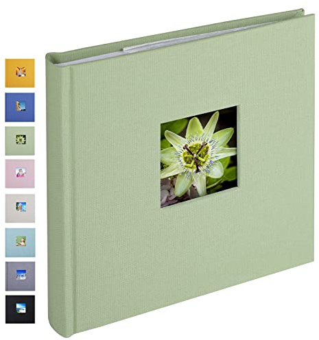 1DOT2 Small Photo Album 4x6, Hold 60 Photos with Memo, Sage Green