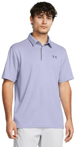 Under Armour Herren Tech Golf Polo Hemd, (539) Celeste/Pitch Gray, Mittel