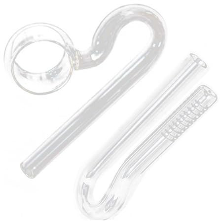 Folpus Aquarium Lily Tube Skimmer Glass Lily Pipe Inflow/outflow Glass Lily Pipe Inflow, 17mm