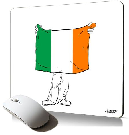 Tapis de Souris Souple Irlande Irlandais Gamer Original Foot Rugby Mousepad Motif Ergonomique