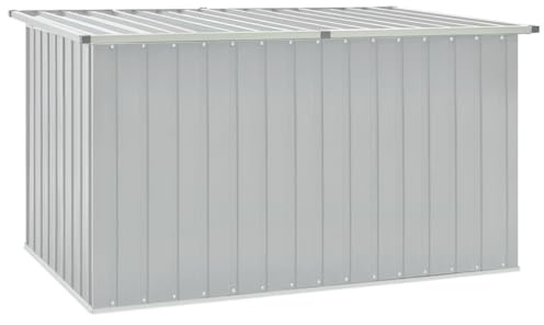 Myheimly Gartenbox Auflagenbox Kissenbox Aufbewahrungsbox Truhe Box Gartenmöbel Gartenkasten Gartentruhe Werkzeugkasten Grau,171 x 99 x 93 cm
