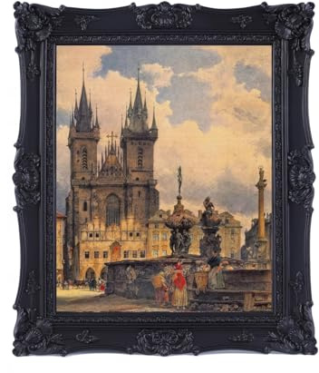 SIKOO Barock-Bilderrahmen-Sets, 20,3 x 25,4 cm, Schwarz