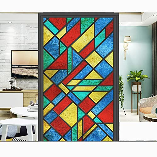 Lámina opaca para ventana, adhesivo estático, adhesivo de privacidad, anti UV, efecto vitral, decorativo, esmerilado, para el hogar y la oficina, 100 x 200 cm