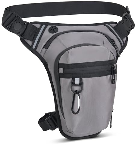 Sacoche de Jambe Moto, Étanche pour Cuisse, Tactique, Homme Femme, pour Course, Randonnée, Cyclisme, Pêche