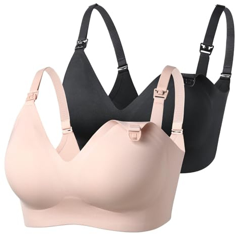 momcozy Reggiseno Allattamento, Reggiseno Senza Ferretto, Comfort Senza Cuciture, Reggiseno Allattamento Imbottito Forma Naturale, Reggiseno Gravidanza