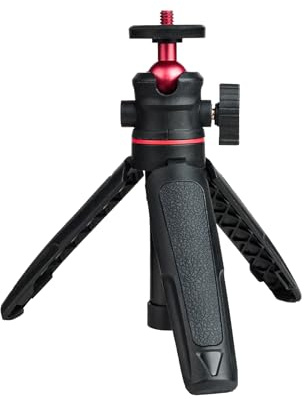 Wurkkos Mini Teleskop Stativ, Kompaktes Tischstativ mit 360° verstellbarem Kugelkopf und Standard-1/4-Zoll-Gewinde, Leicht & Tragbar, für Taschenlampen, Kameras, HD02 & DL07 (Schwarz)