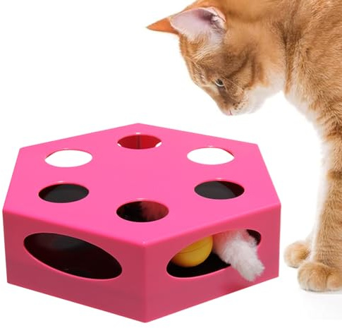 Jouet Chat Interactif Distributeur Automatique Intelligent pour Félins | Jouet électronique pour chat Stimulation et Exercice Intérieur, Anti-ennui