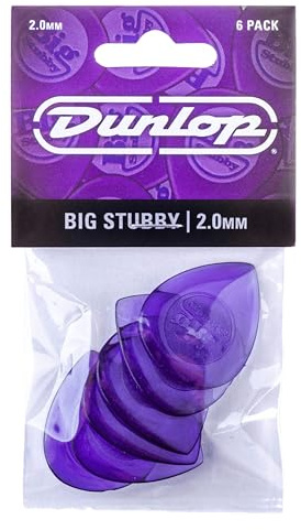 Dunlop médiators Big Stubby 2.0 (6 pièces)