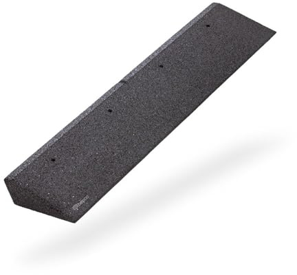 bepco Rampa para bordillos, 100 x 25 x 10 mm, de Goma (Negro), con Arandelas integradas para fijación.