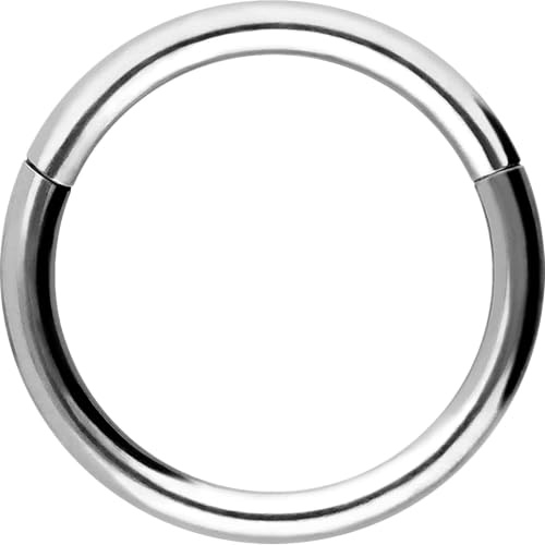 PIERCINGLINE Segmentring Clicker aus Chirurgenstahl - Piercing Ring in Gold, Silber, Rose, Schwarz oder Blau - für Nase, Septum, Ohr, Helix oder Tragus