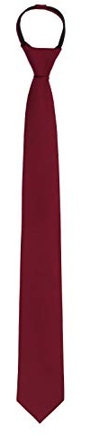 WANYING Reißverschluss Krawatte 6cm Schmalen Krawatte für Herren Vorgebunden Security Sicherheits Krawatte Casual Business Länge 48cm - Einfarbig