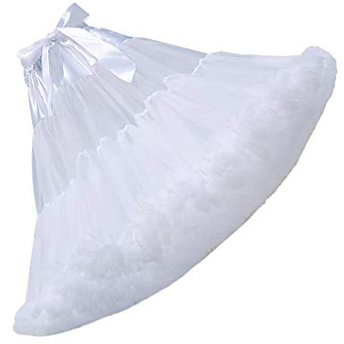 VALICLUD Falda De Burbuja Lolita con Forro De Tul Suave Sin Aros para Vestidos De Fiesta Y Baile Falda Tutú En Capas para Mujer Talla Única 17.7X19.7X3.9 Pulgadas