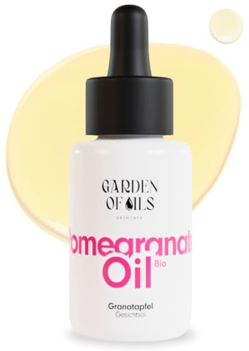 Granatapfel Gesichtsöl BIO - Garden of Oils® - Vitalisierend & straffend - Granatapfelkern Gesichtspflege - Made in Germany 30 ml (1er Pack)