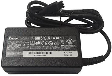 TECHNOLOGYVS 65W USB C Laptop Charger for P52S E490 E590 E480 E490 E580 E590 L380 L390 L480 T480 T580 X280 Thinkpad X1 Carbon Yoga c930 C730 920 and other Type C devices,Type C Power Supply for