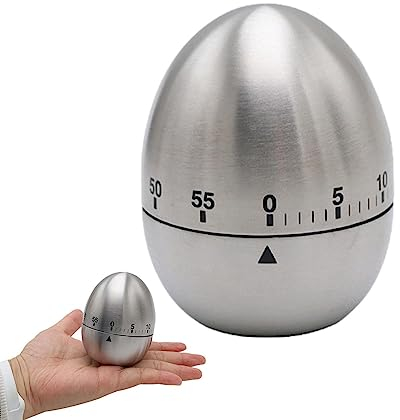 Sveglia a Forma di - Cucina per Cucinare | Timer per la Cottura, Timer di Uova 60 Minuti in Acciaio Inox per Cucina