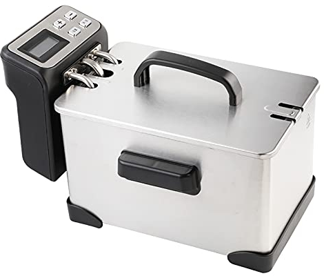 Electric Deep Fryer with Oil Filter System, Deep Fat Fryer Adjustable Temperature Control Stainless Steel Chip Fryer Removable Fryer Basket with Lids Tank,4L (2.5l)