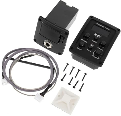 ibasenice 3 Pezzi 4 Amplificatore Pickup Per Chitarra Amplificatori Per Chitarra Battipenna Per Equalizzatore Per Acustica Pickup Piezoelettrico Batteria Ballata