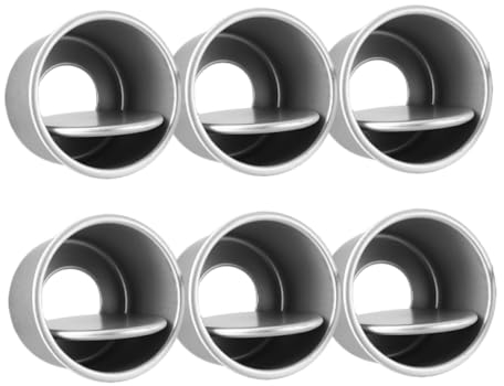 Generico Set Di 6 Tortiere Rotonde in Di Alluminio Rimovibile Antiaderenti Per Dolci e Torte a Strati e Regali