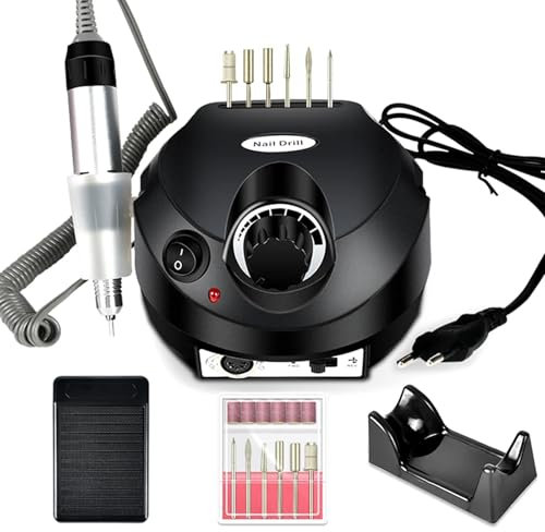 VOLTIX Fresa per Unghie Professionale, Lima Elettrica per Unghie 35000 giri/min, Elettrico Portatile Strumento di Manicure e Pedicure, Frese per Unghie per Uso Salone e Domestico