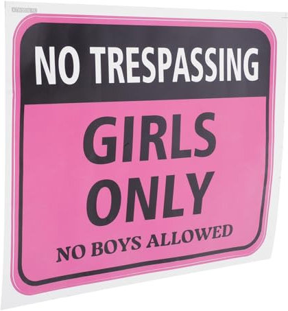 Hemobllo Funny Girls Only Pvc Wandaufkleber Selbstklebendes Pinkes Warnschild Für Mädchenzimmer Niedliche Wanddekoration Mit Englischem Text Für Teenager Und Wohnräume