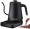 Electric Gooseneck Kettle with Precise Temp Control, 1L Pour Over Coffee Kettle 1200W Fast Water Boiler, Small Stainless Steel Drip Brew Tea Pot with LED Variable Temperature and Swan Neck Spout,Black