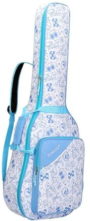 kowaku Gitarren-Gigbag, Gitarren-Aufbewahrungsbox, interner Befestigungsgurt, wasserdichter Rucksack, E-Bass-Tasche, Blau