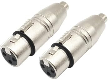 Voluty Tek Lot de 2 adaptateurs pour casque audio RCA femelle vers XLR femelle