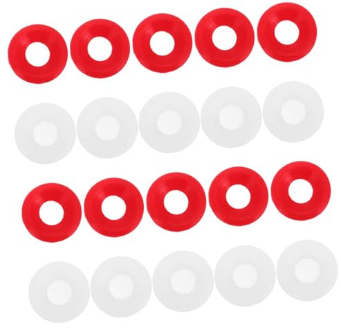 Gatuida Lot De 20 Joints En Silicone Étanches Pour Bouchons Basculants, Rondelles De Remplacement Rouge Et Blanc, Compatibles Bouteilles De Bière Et Soda, Solide, Usage Domestique, Kit Complet