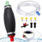 Bomba de Agua Manual, Fácil de Usar, Surtidor de Gasolina con Manguera Resistente al Combustible de 2,5 m, Bomba Manual, para Transportar Gasolina, Diésel, Aceite, Agua y Otros Líquidos (Negro)