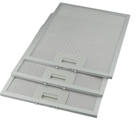 Filtro de ventilación de malla de metal para campana extractora de 310 x 250 x 9 mm, filtro de aluminio de 5 capas de filtración de grasa, filtros de repuesto de ventilación de cocina, paquete de 3