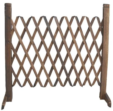 Clôture de jardin rétractable - Treillis de jardin en bois sur pied - Barrière naturelle pour grimpantes à l'intérieur de la grille de séparation en extérieur
